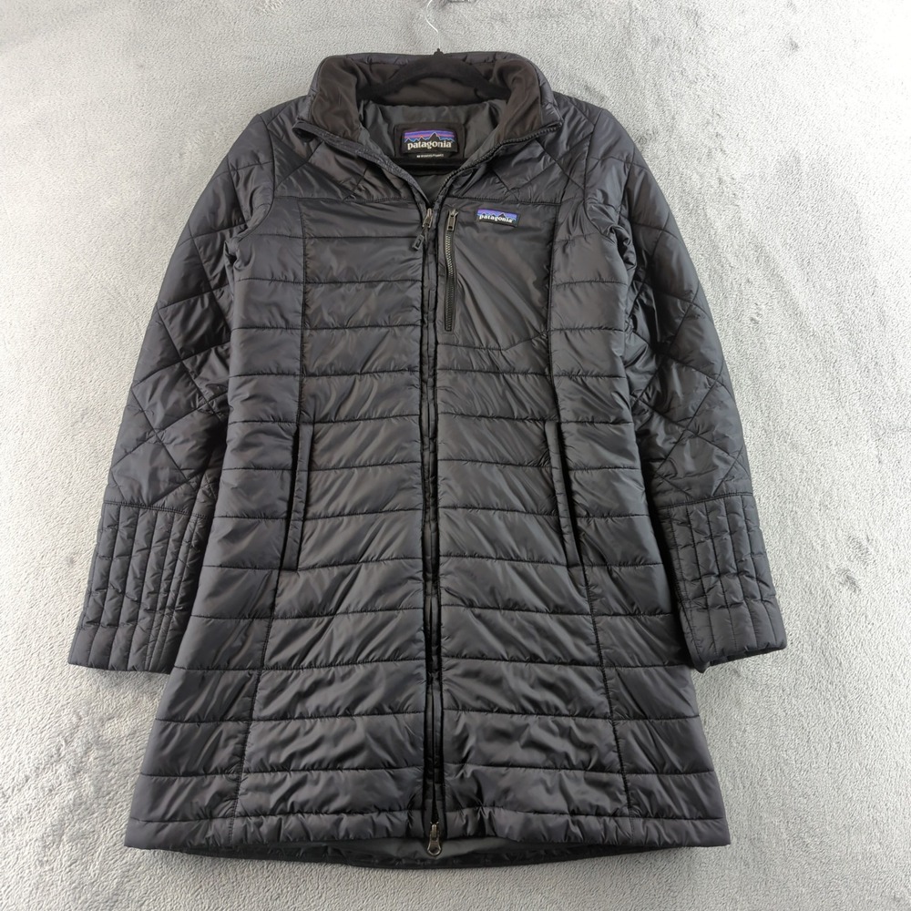 Patagonia Radalie Puffer Jacket Womens Medium Black Quilted 27695 Parka Coat